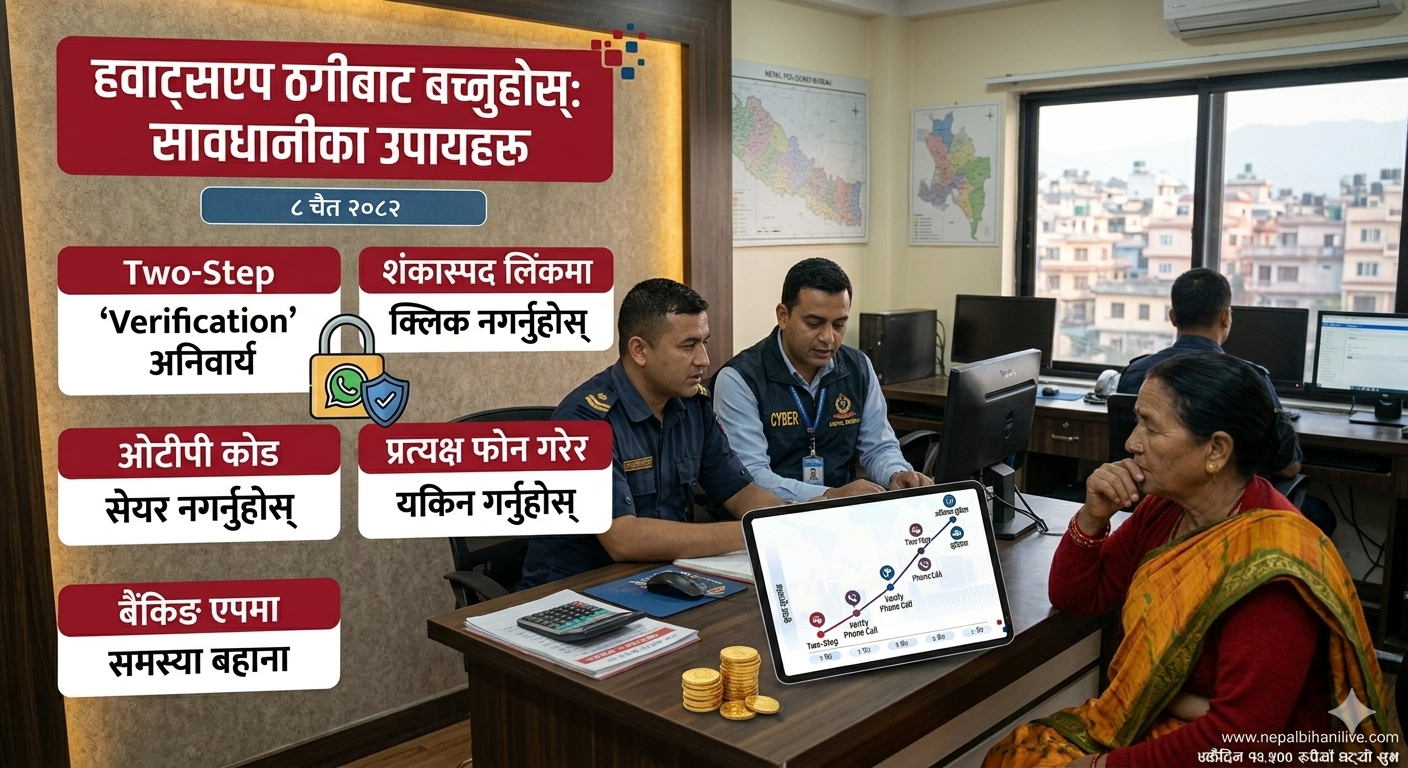 ह्वाट्सएपमार्फत ठगी धन्दा तीव्र: सतर्क रहन साइबर ब्युरोको आग्रह